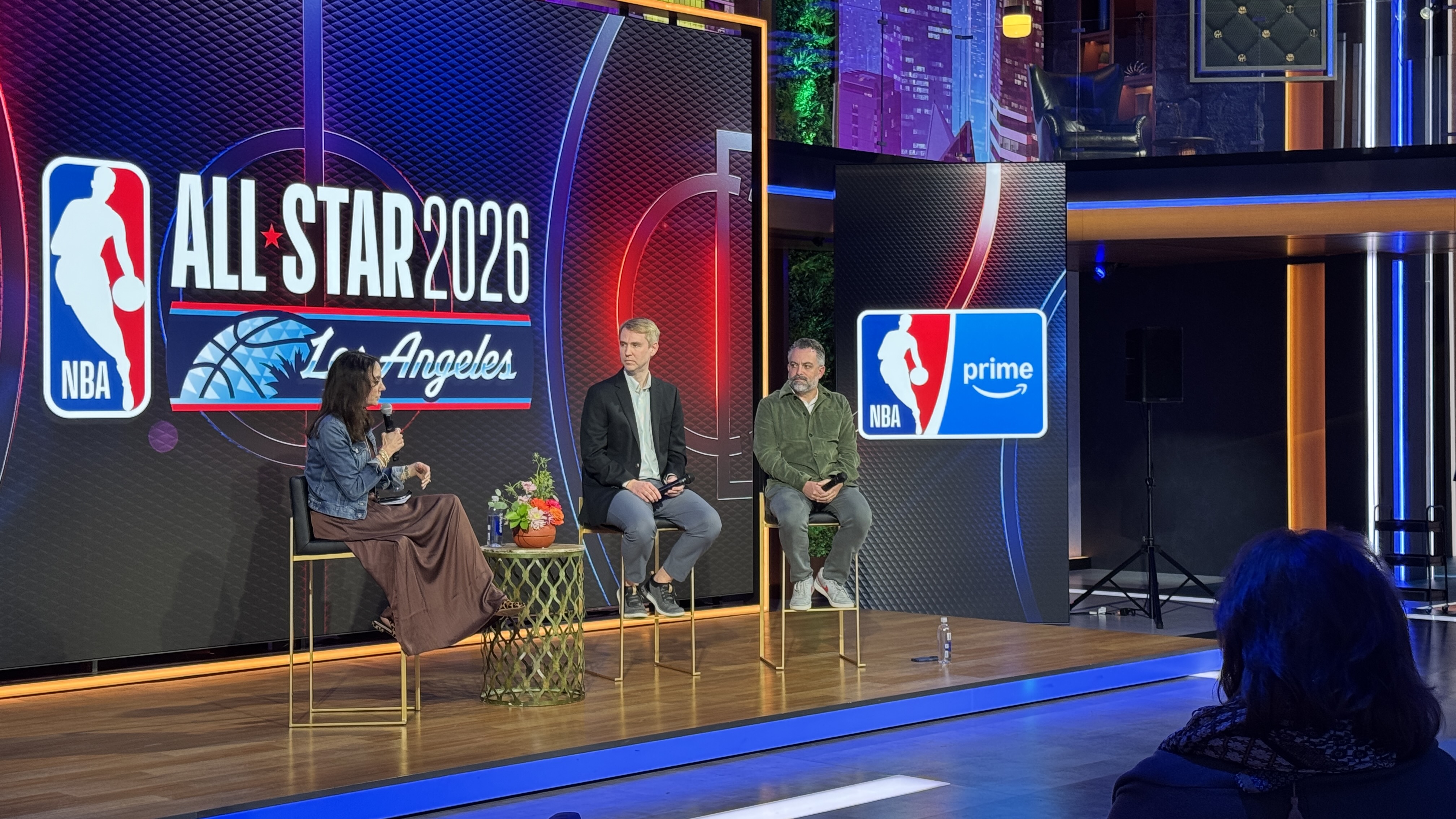 AWS x NBA panel speakers